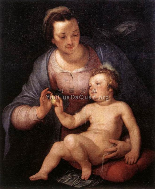 Madonna And Child - 科内利·凡·哈勒姆